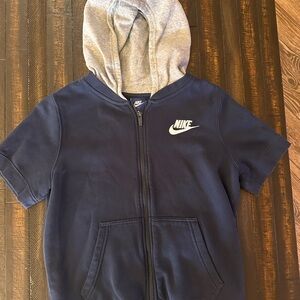Nike Kids Hoodie in Navy and Gray